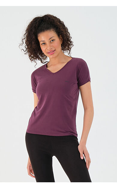 Slazenger PLAY Kadın T-Shirt Mor Mor