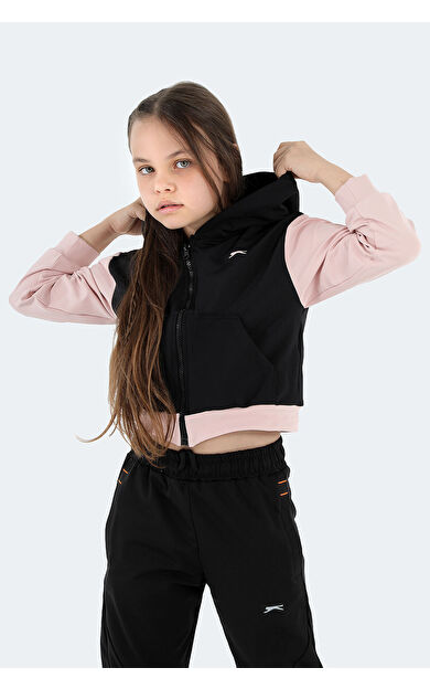 Slazenger PENI Kız Çocuk Sweatshirt Siyah Siyah