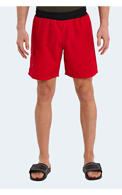 Slazenger RASMUS Erkek Deniz Şortu Kırmızı Kırmızı
