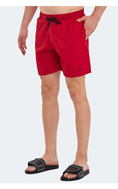 Slazenger RATING Erkek Deniz Şortu Kırmızı Kırmızı