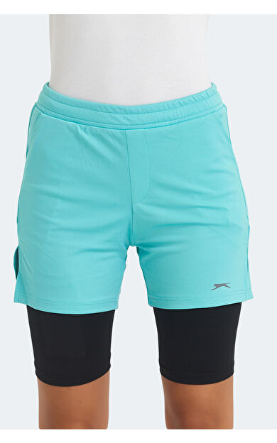 Slazenger SABLE K Kadın Şort Turkuaz Turkuaz