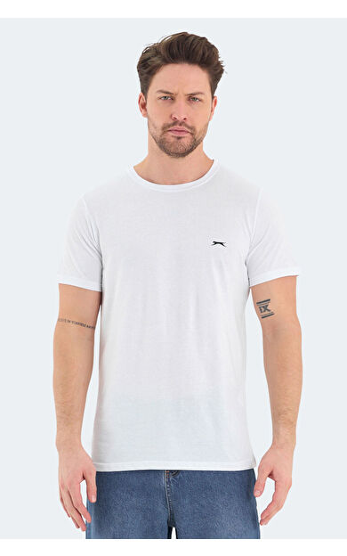 Slazenger ROSALVA Erkek T-Shirt Beyaz Beyaz