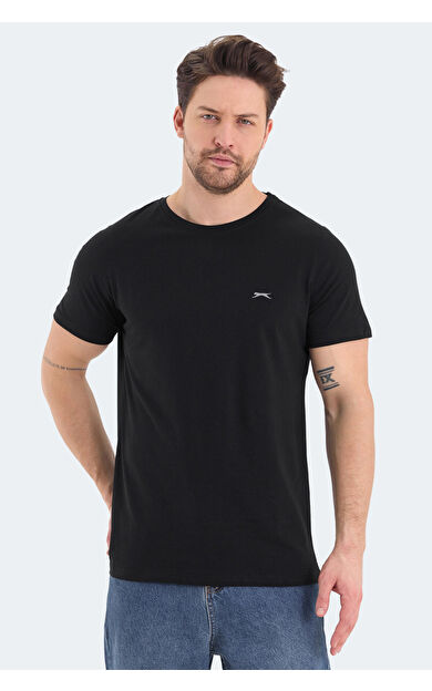 Slazenger ROSALVA Erkek T-Shirt Siyah Siyah