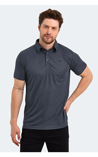 Slazenger SLOAN Erkek T-Shirt Koyu Gri Koyu Gri
