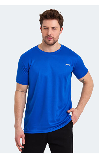 Slazenger ODALIS Erkek T-Shirt Saks Mavi Saks Mavi
