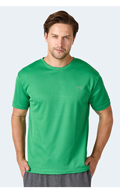 Slazenger ODALIS Erkek T-Shirt Yeşil Yeşil