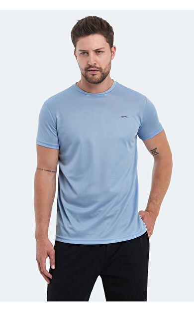 Slazenger OMAR KTN Erkek Tişört Açık Mavi
