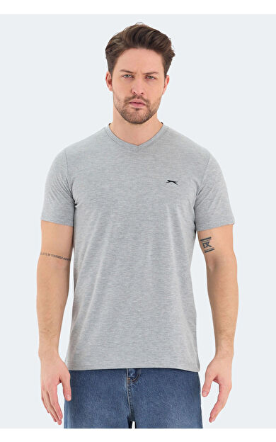 Slazenger RIVALDO Erkek T-Shirt Gri Gri