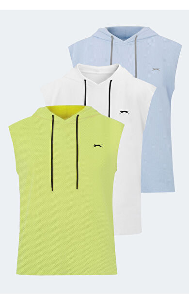 Slazenger RAG Erkek Atlet Beyaz - Mavi - Sarı