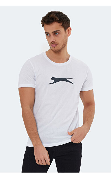 Slazenger SECTOR Erkek T-Shirt Beyaz Beyaz
