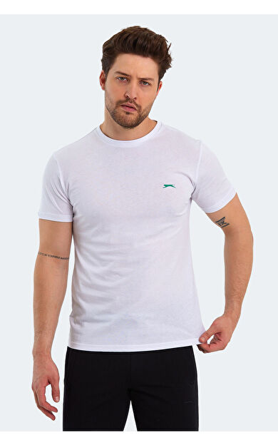 Slazenger POLL Erkek Kısa Kol T-Shirt Beyaz Beyaz
