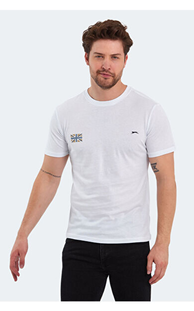 Slazenger PACET Erkek Kısa Kol T-Shirt Beyaz Beyaz