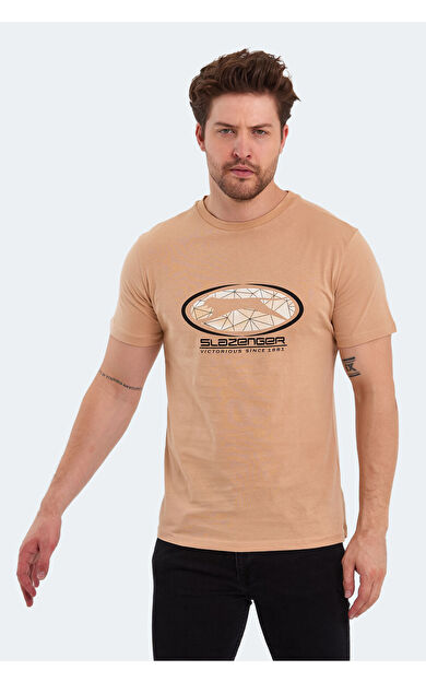 Slazenger PACKER Erkek T-Shirt Bej Bej