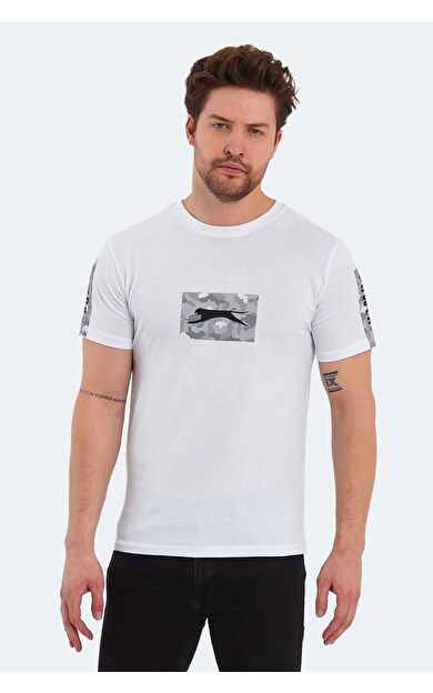 Slazenger PADERAU Erkek T-Shirt Beyaz Beyaz