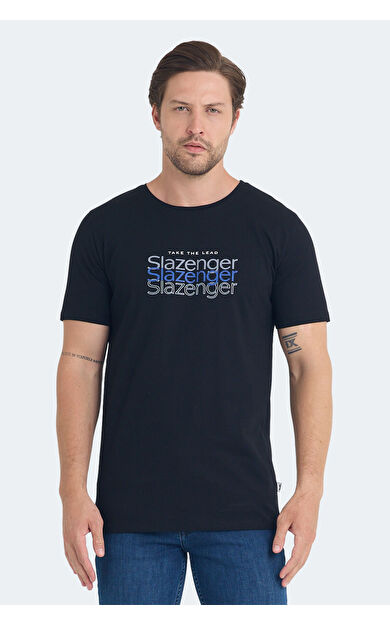 Slazenger PALLU Erkek T-Shirt Siyah Siyah