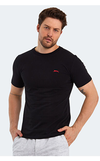 Slazenger PANCO Erkek Kısa Kol T-Shirt Siyah Siyah