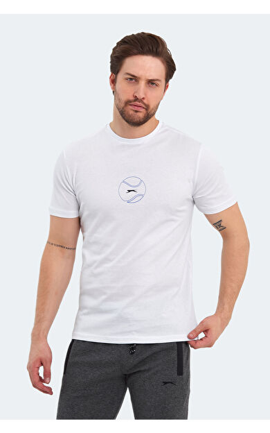 Slazenger PASSAGE Erkek T-Shirt Beyaz Beyaz