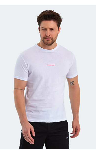 Slazenger PATSY Erkek T-Shirt Beyaz Beyaz