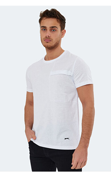 Slazenger KAURI Erkek T-Shirt Beyaz Beyaz