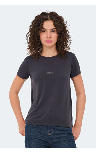 Slazenger PAYTONS Kadın T-Shirt Siyah Siyah