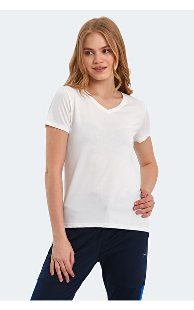 Slazenger PERICAS Kadın T-Shirt Ekru Ekru