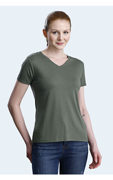 Slazenger PERICAS Kadın Tişört Haki