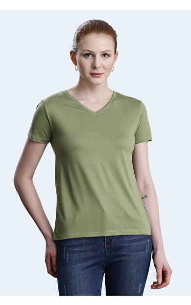 Slazenger PERICAS Kadın Tişört Açık Yeşil