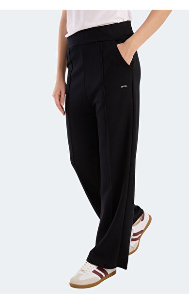 Slazenger VILLE CZG Kadın Bol Paça Siyah Eşofman Altı