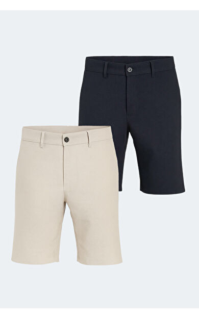 Slazenger EASILY Erkek Şort Siyah -Taş Gri