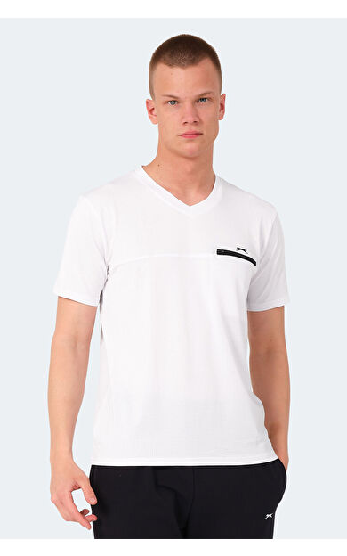 Slazenger KALLIAS Erkek Tişört Beyaz