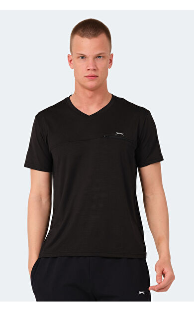 Slazenger KALLIAS Erkek Tişört Siyah