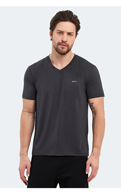 Slazenger KATRIINA Erkek Tişört Koyu Gri
