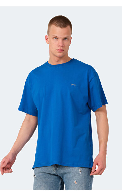 Slazenger KULANA OVER Erkek Tişört Saks Mavi