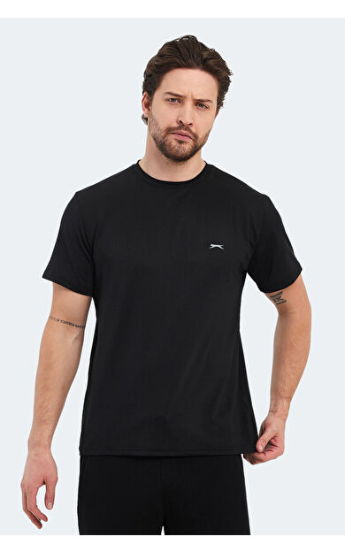 Slazenger OSWIN KTN Erkek Tişört Siyah