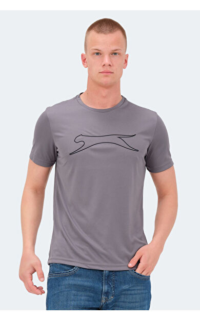 Slazenger NELLE KTN Erkek Tişört Koyu Gri