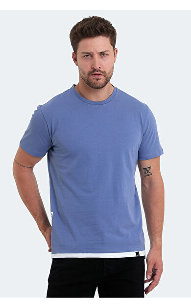 Slazenger VISITOR Erkek Tişört Mavi