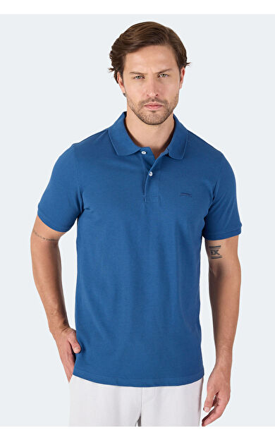 Slazenger VALE KTN Erkek Tişört Saks Mavi