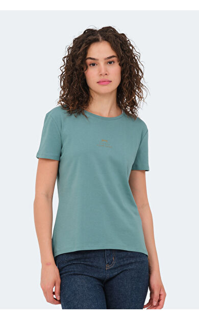 Slazenger VIRAJ Kadın Tişört Su Yeşili