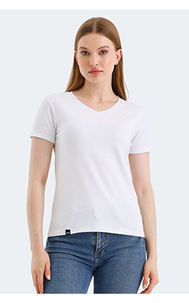 Slazenger VIVEK Kadın Tişört Beyaz