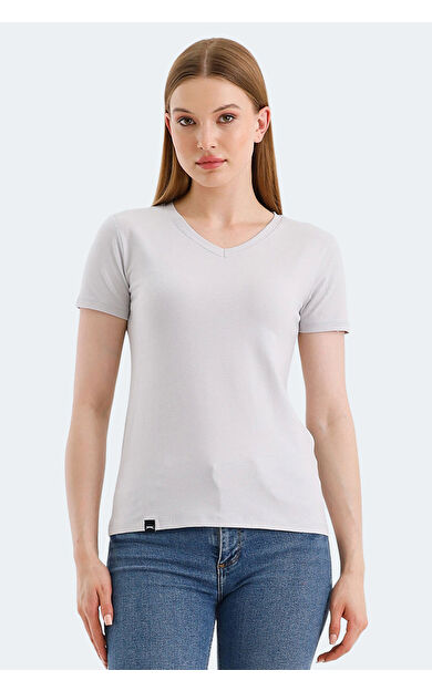 Slazenger VIVEK Kadın Tişört Taş Gri