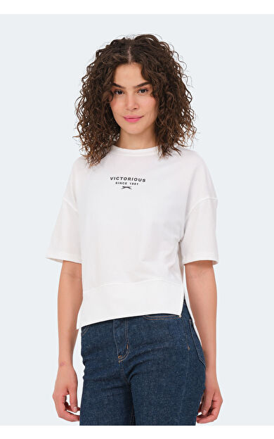 Slazenger VILLAGE Kadın Tişört Ekru