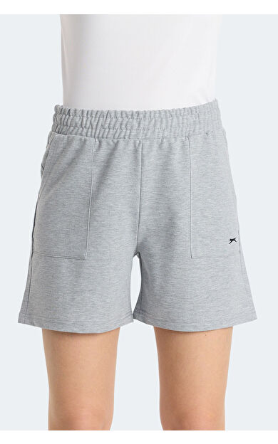 Slazenger ROKO I Kadın Cepli Gri Şort