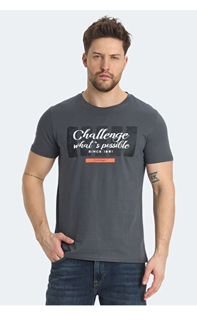 Slazenger RATAN Erkek Tişört Koyu Gri