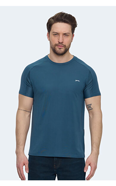 Slazenger VISHAL KTN Erkek Tişört Petrol