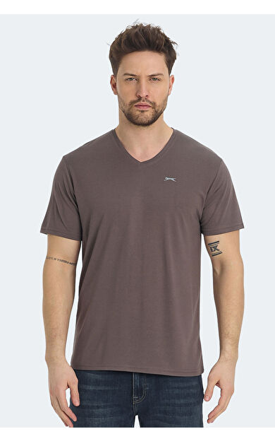 Slazenger KRAKKER Erkek Tişört Kahve