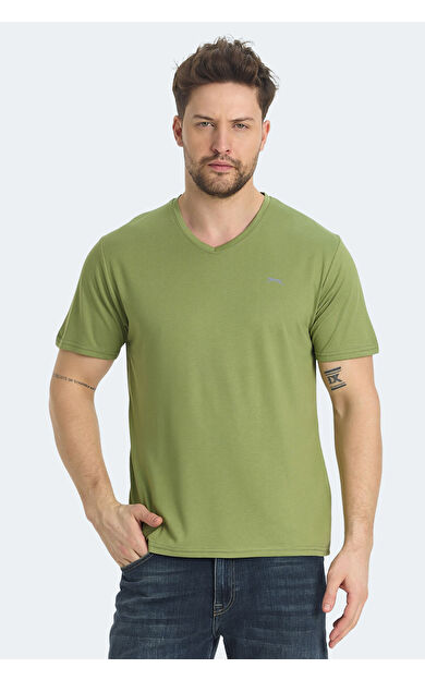 Slazenger KRAKKER Erkek Tişört Açık Yeşil