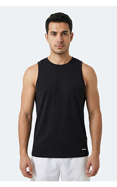 Slazenger KULAP Erkek Kolsuz Siyah Tişört