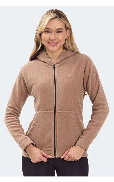 Slazenger SOFAL I Kadın Polar Sweatshirt Toprak Toprak