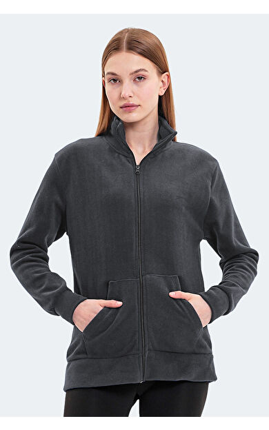 Slazenger SOUL I Kadın Polar Koyu Gri Koyu Gri