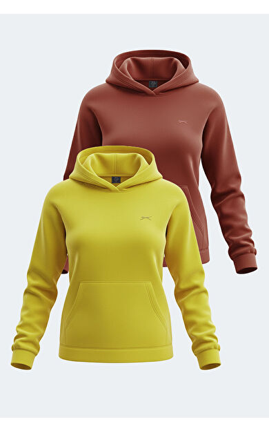 Slazenger SASSA 2  li set Kadın  Sarı - Kiremit Sweatshirt